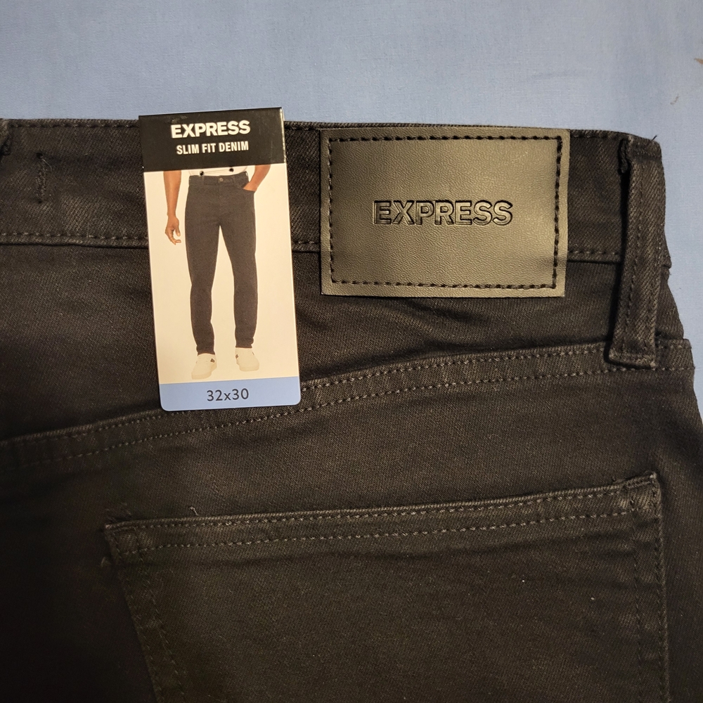 Express Men's Charcoal Slim Jeans